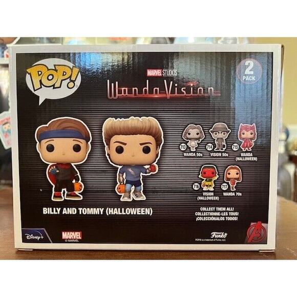 FUNKO POP MARVEL WANDAVISION BILLY AND TOMMY 2-PACK OFFICIAL EXCLUSIVE STICKER - Picture 3 of 7